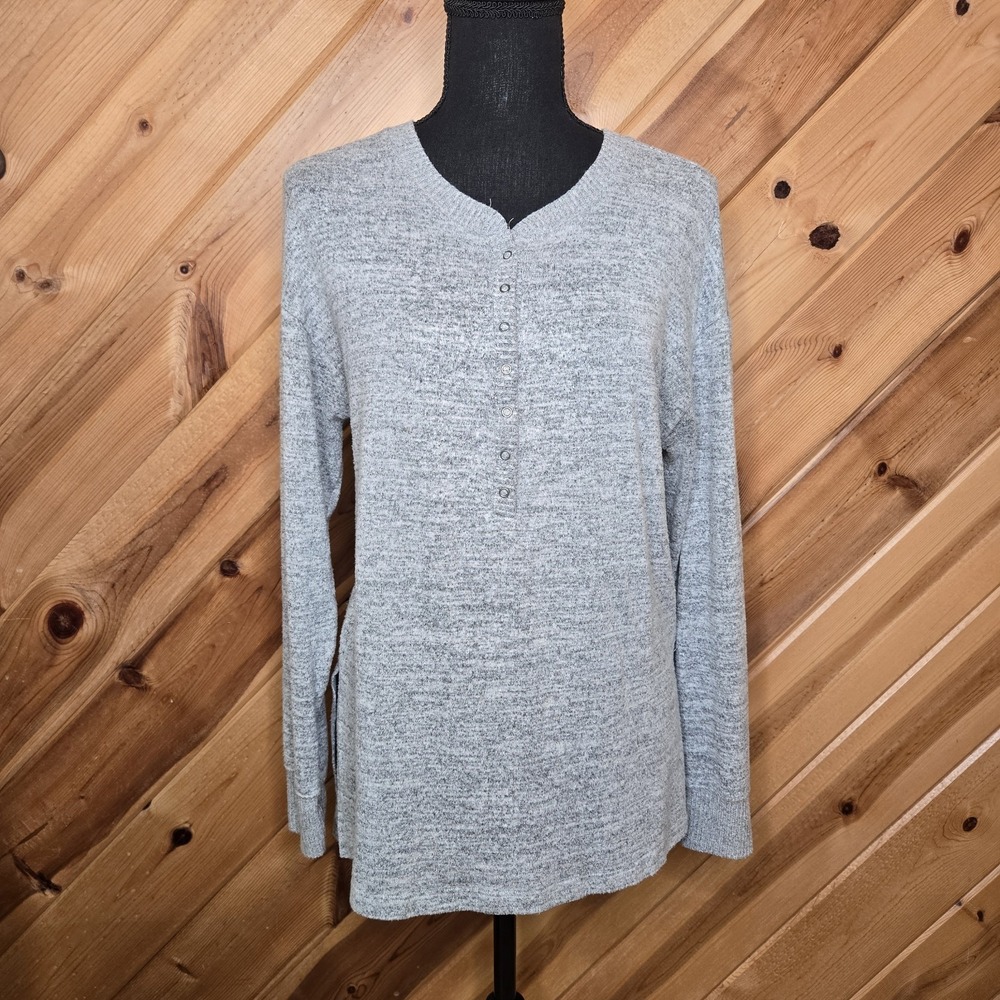 Abercrombie & Fitch Soft A&F Cozy Collection Long Sleeve Gray Tee XS‎